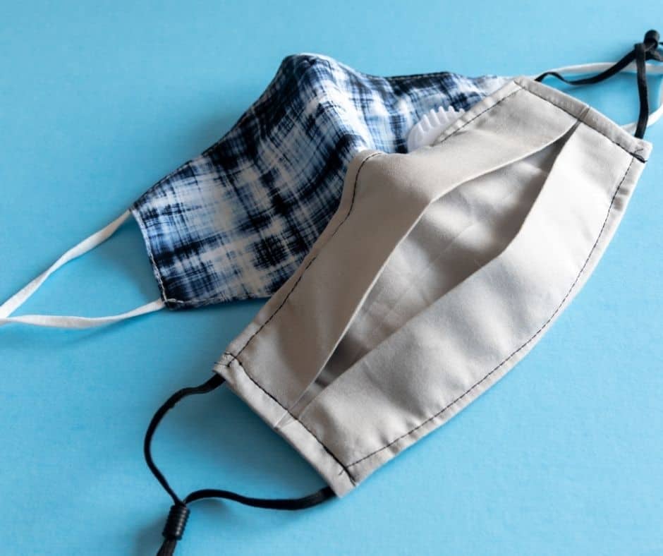 thumbnail image 2 of S & S Fashionable Floral Cotton Face Mask - Pleated, Nose Wire, Filter Pocket, Adjustable Earloops, Reusable 2 of 4