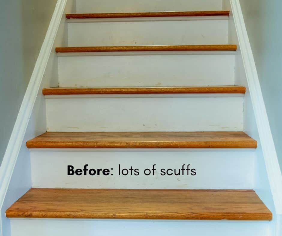 stairs all scuffed up