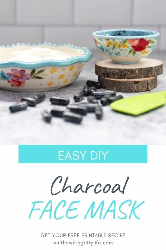 activated charcoal mask recipe pin