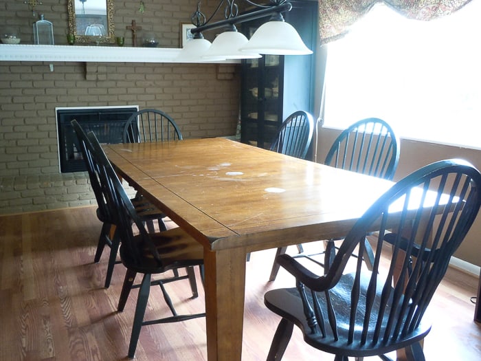 Image of diy mistake the Dining Room before it was painted