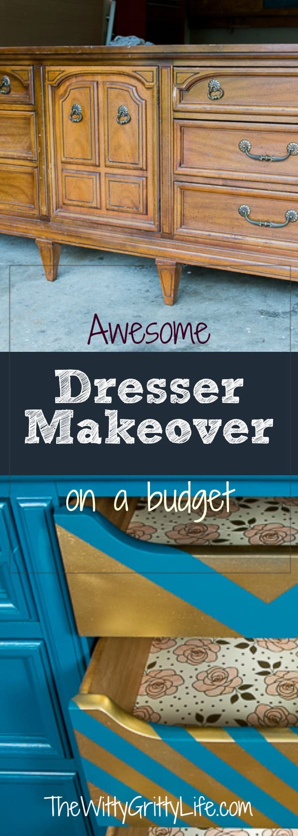Nothing brings me more joy than bringing a sad old piece of furniture back to life. Transforming a dresser is not difficult to do. All it takes is a little know how and you can makeover a sad before into an amazing after. Let me show you how to create a piece of furniture you will be proud of!