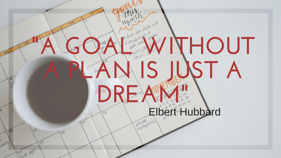 Graphic with quote: "A goal without a plan is just a dream"