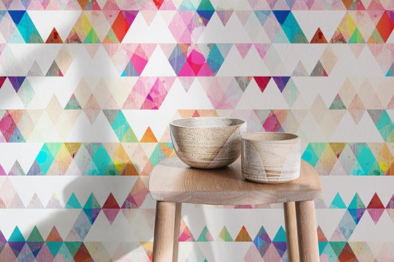 multi color triangle wallpaper