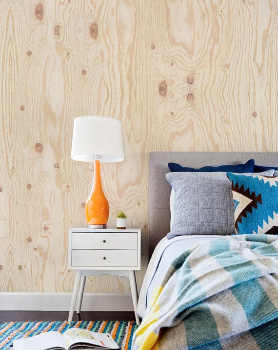 plywood look temporary wallpaper