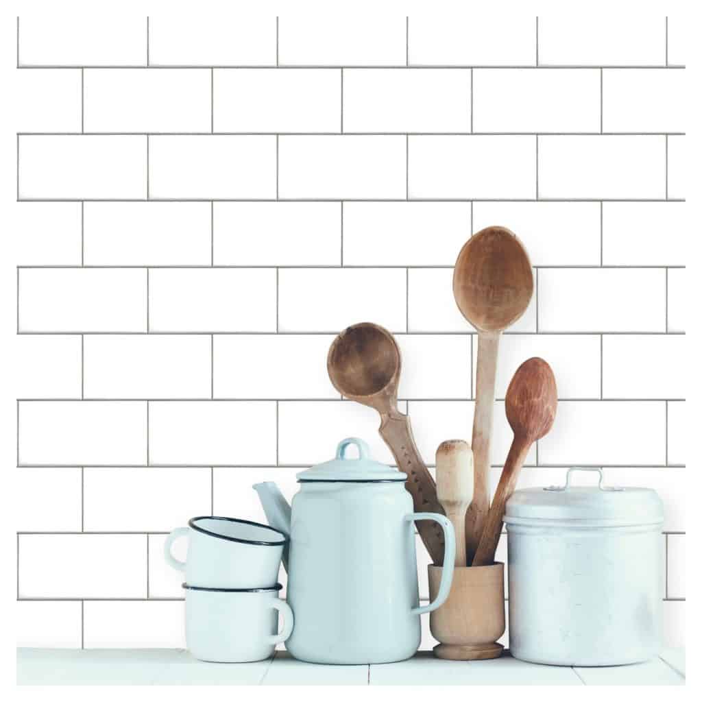 subway tile temporary wallpaper