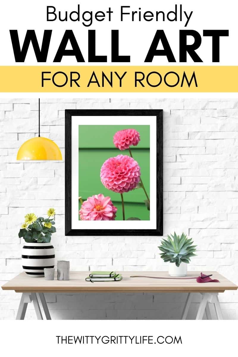 budget friendly wall art pin