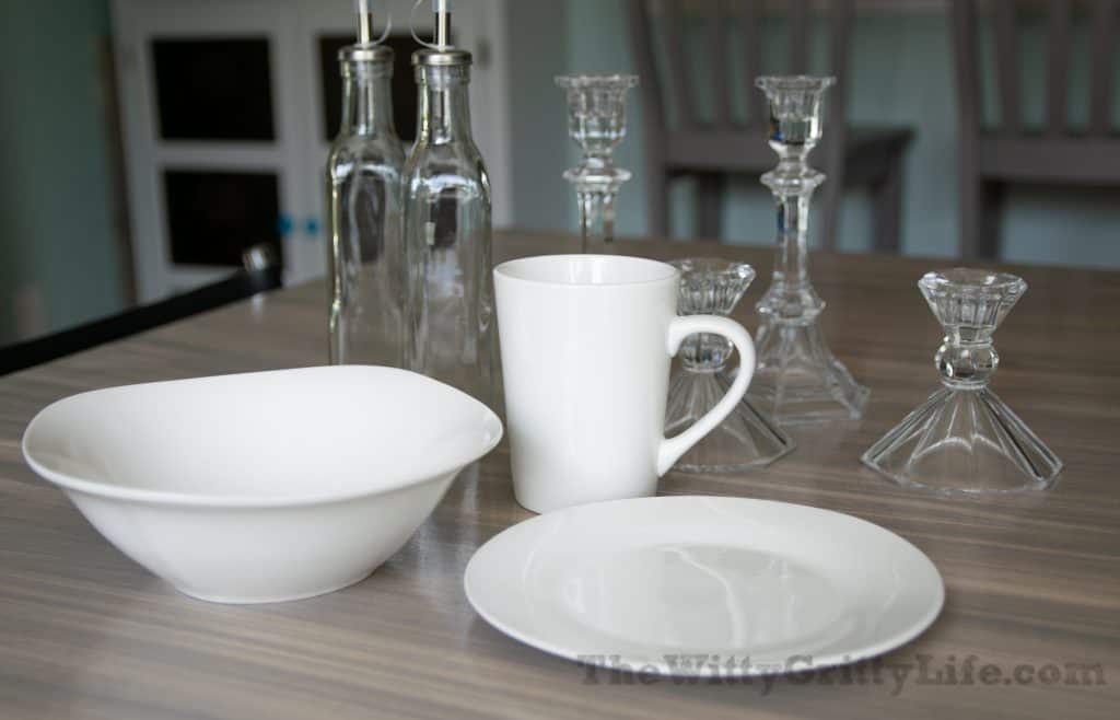 a small assortment of dishes and glass ware that can be found at dollar tree