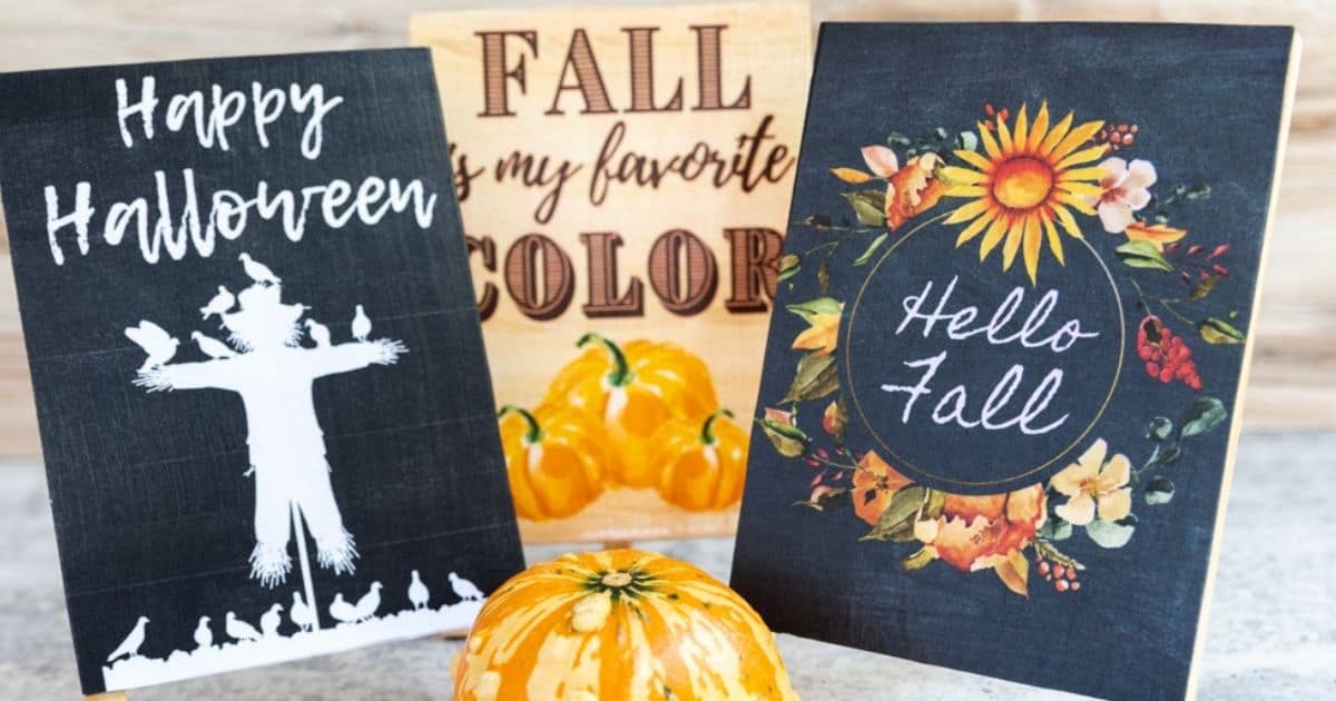 EASY FALL SIGNS WITH MOD PODGE – NO STENCILS NEEDED ...