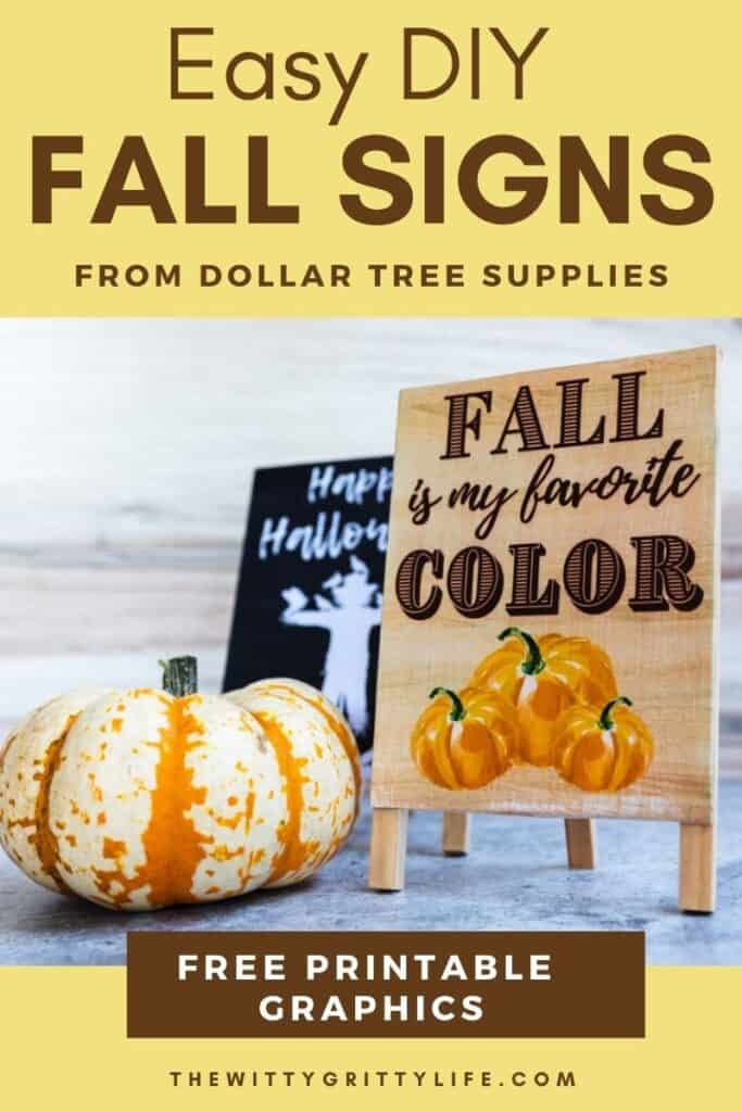 EASY FALL SIGNS WITH MOD PODGE – NO STENCILS NEEDED ...