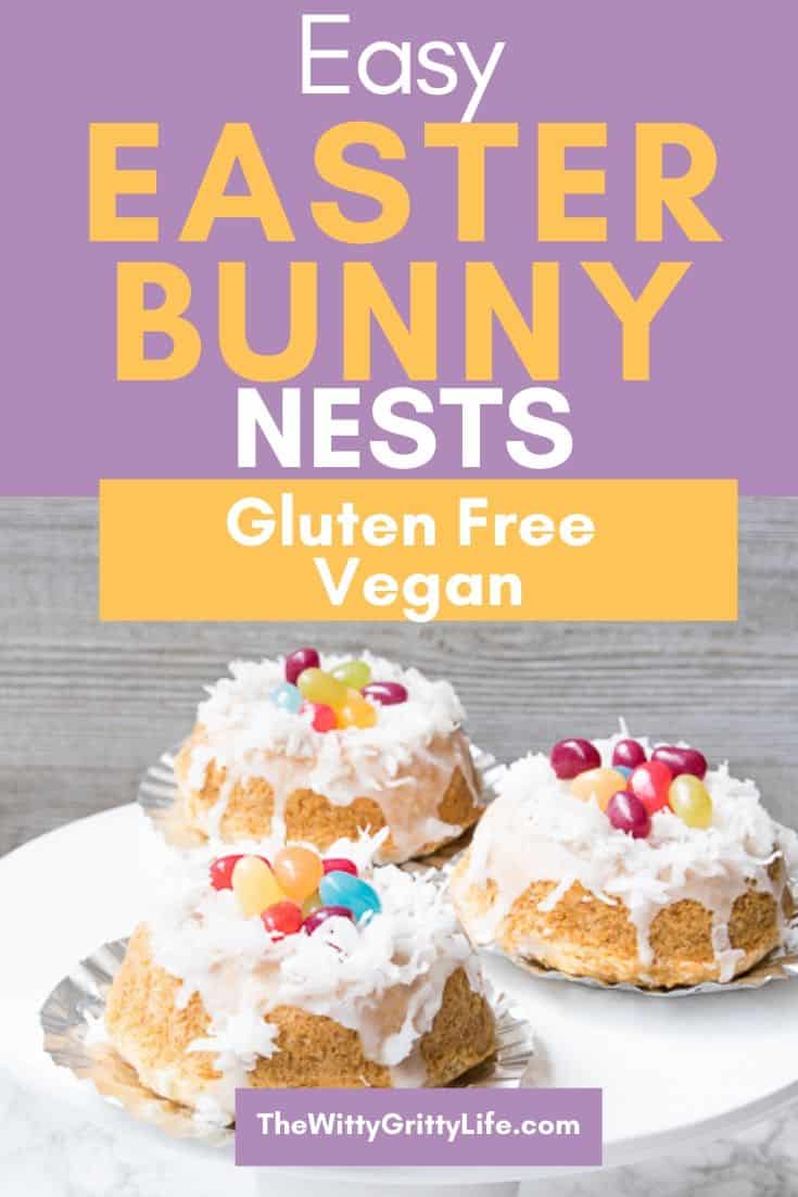 pinterest image for easter bunny nests