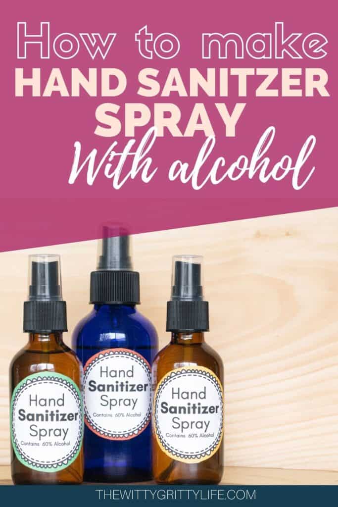 Hand sanitizer spray with alcohol pinterest image