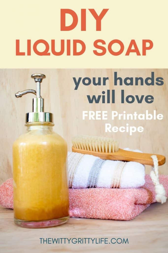 Diy liquid hand soap pinterest image