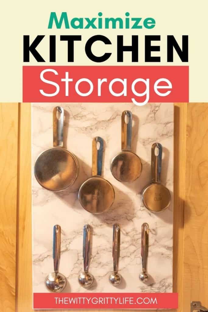 Maximize kitchen storage pinterest image