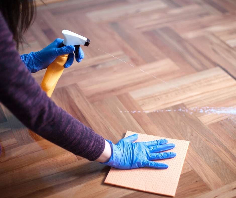 IMAGE OF FLOOR BEING CLEANED 