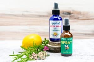 Bottles of DIY room freshening spray