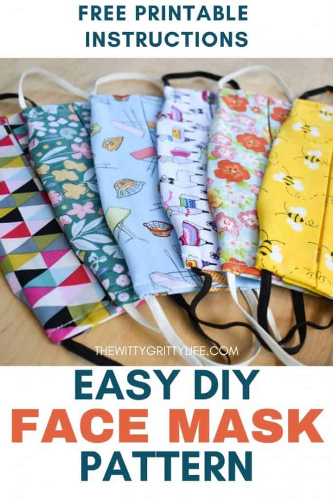 pinterest image titled easy diy face mask pattern free printable instructions