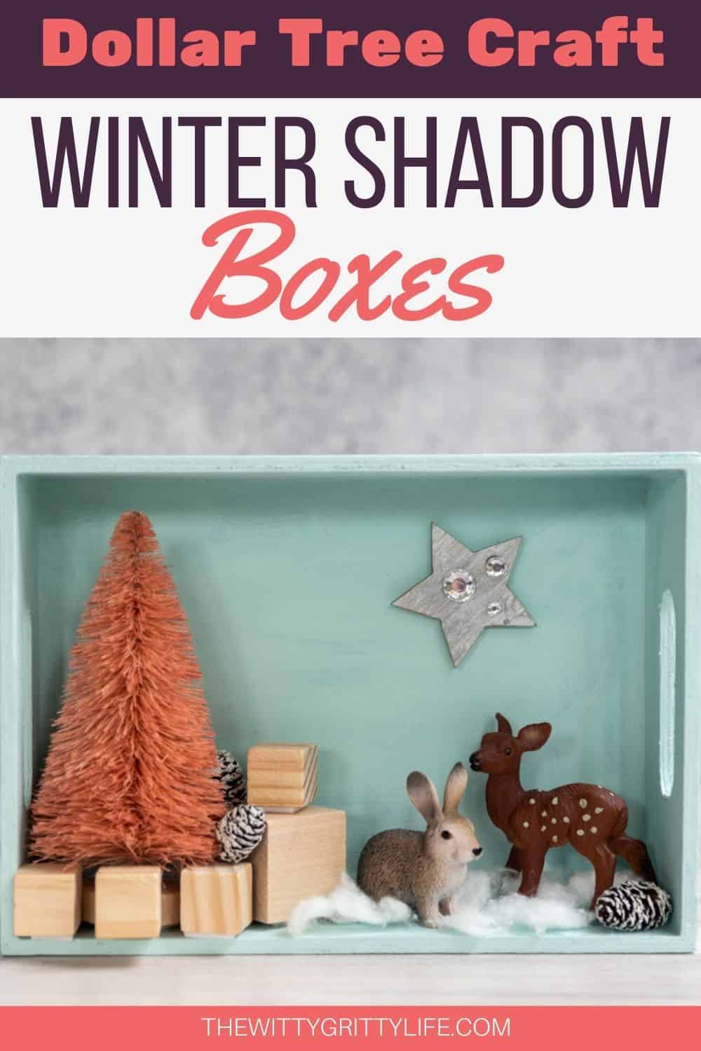 EASY DIY WINTER SHADOW BOXES A FUN DOLLAR STORE CRAFT