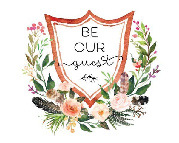 be our guest printable watercolor image