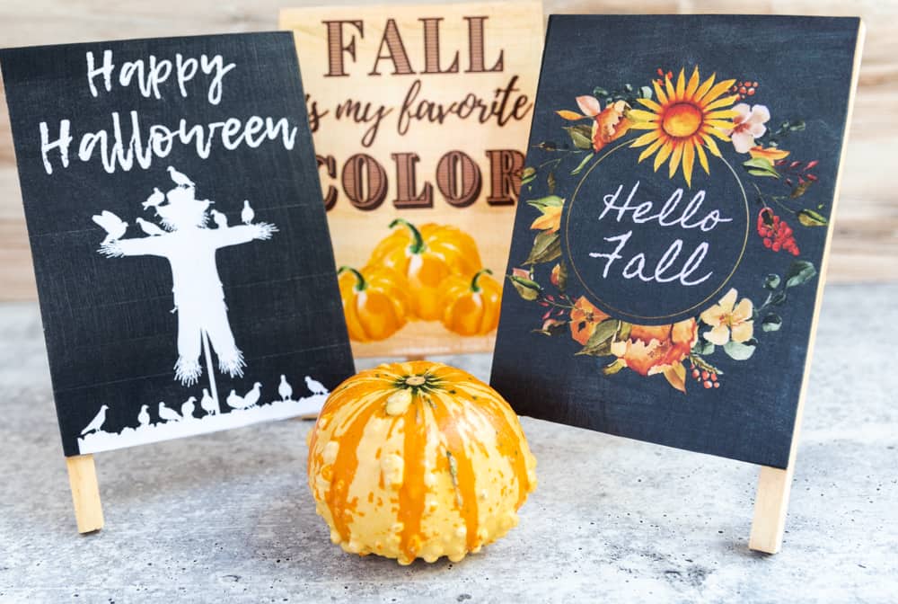 fall easel signs