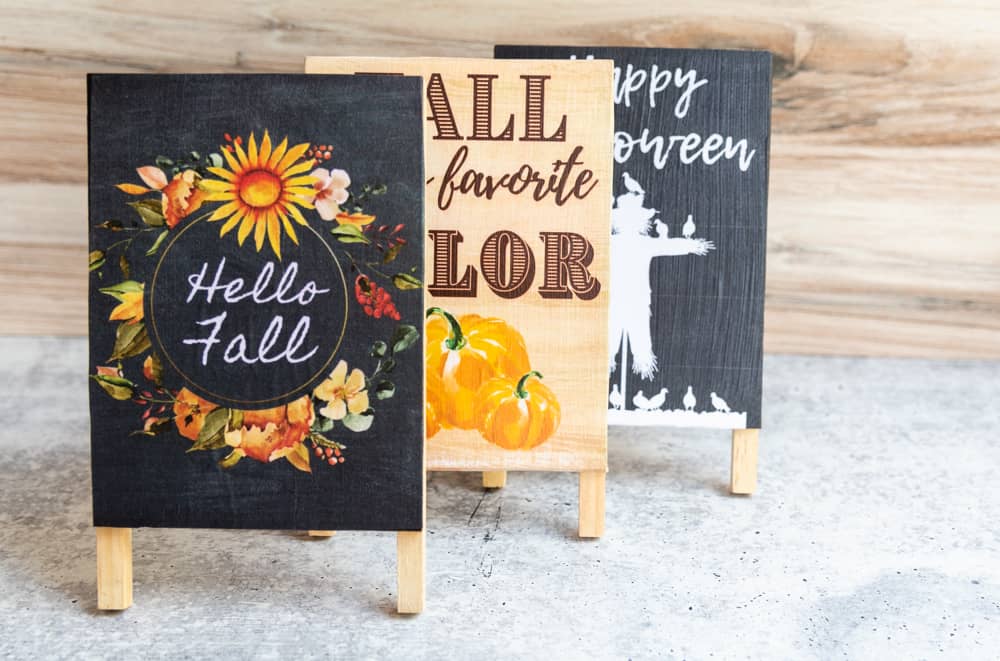 easy fall signs with mod podge
