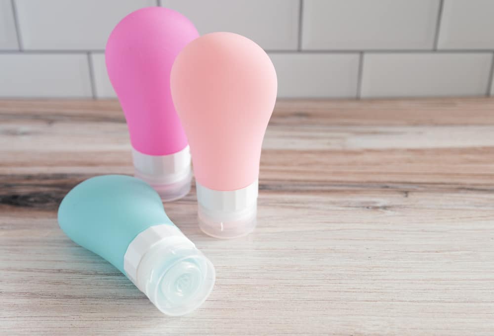 three different color silicone tubes