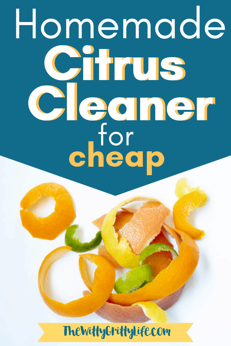 citrus peels used to make homemade citrus cleaner spray solution